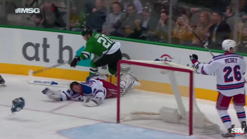 Lundqvist taklattiin jäähän Lundqvist taklattiin jäähän