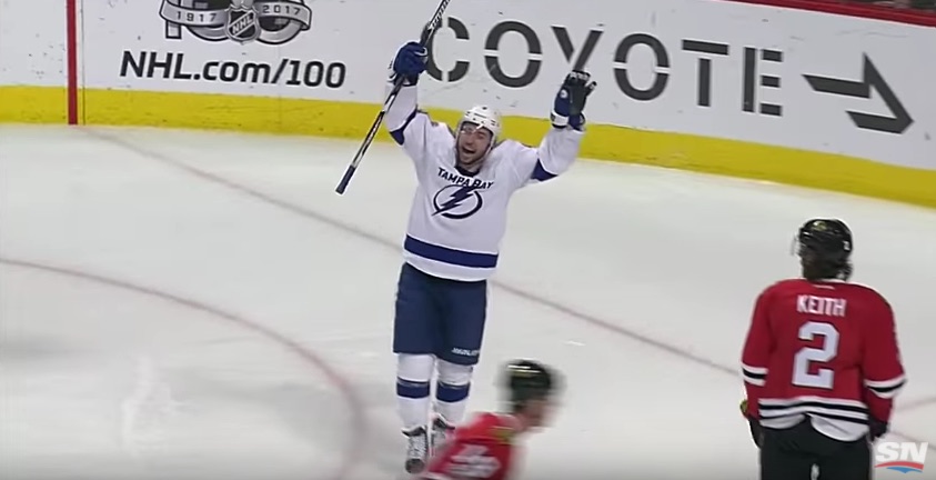 Tampa Bay Tyler Johnson iski kahdesti 30 sekunnin sisään Tampa Bay Tyler Johnson iski kahdesti 30 sekunnin sisään