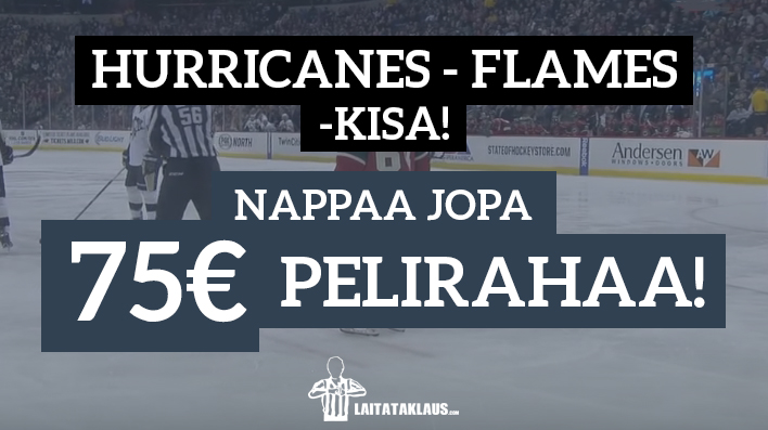 Hurricanes-Flames kisa - laitataklaus Hurricanes-Flames kisa - laitataklaus
