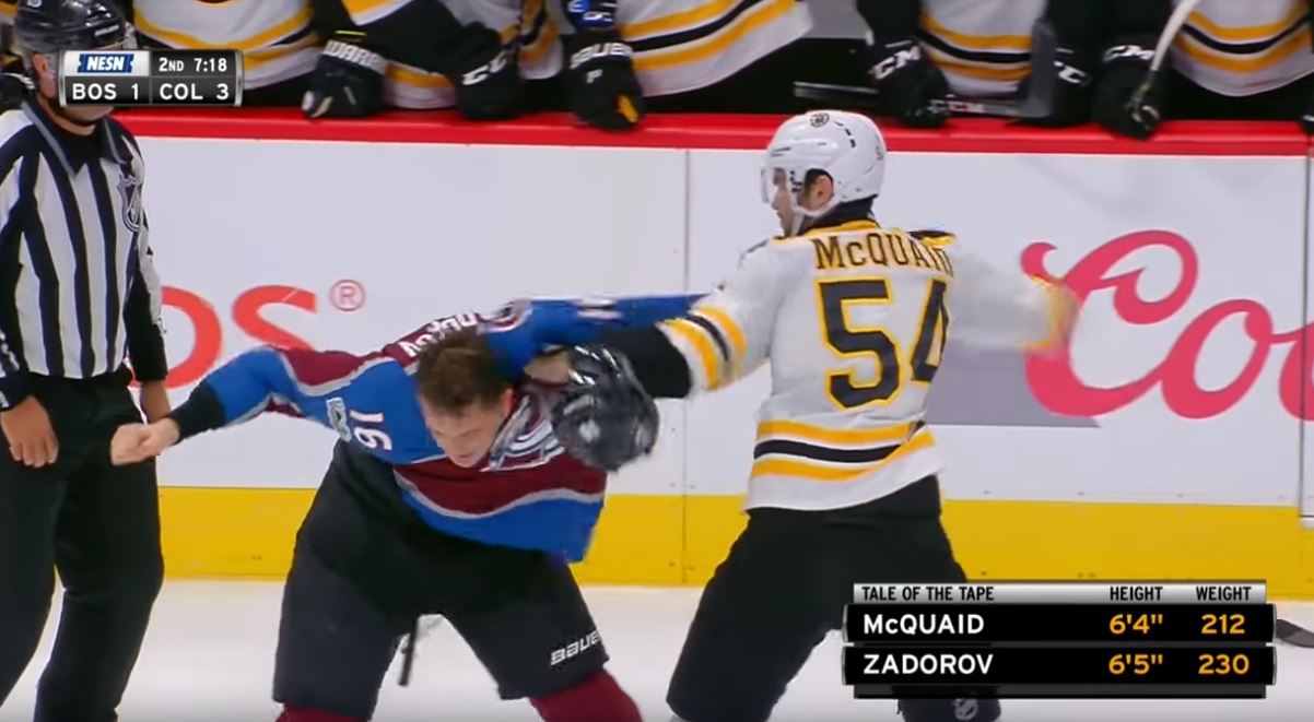 Video: McQuaid taklasi vaarallisen näköisesti - Zadorov haastoi tappeluun Video: McQuaid taklasi vaarallisen näköisesti - Zadorov haastoi tappeluun