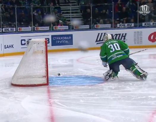 Ben Scrivens | Laitataklaus.com Video: Ben Scrivens imuroi karmeasti KHL:n historian nopeimman osuman