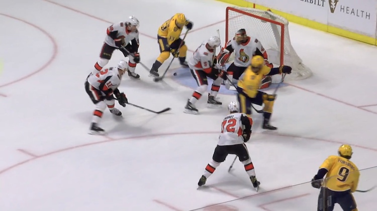 Nashville upea maali Nashville Predators iski Ottawa Senatorsia vastaan erikoisen ja hienon maalin.