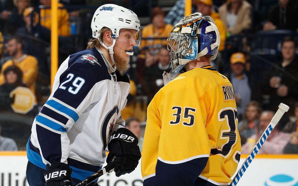 Getty Pekka Rinne Patrik Laine Pekka Rinne onnistui päättämään maanmiehensä Patrik Laineen maaliputken.