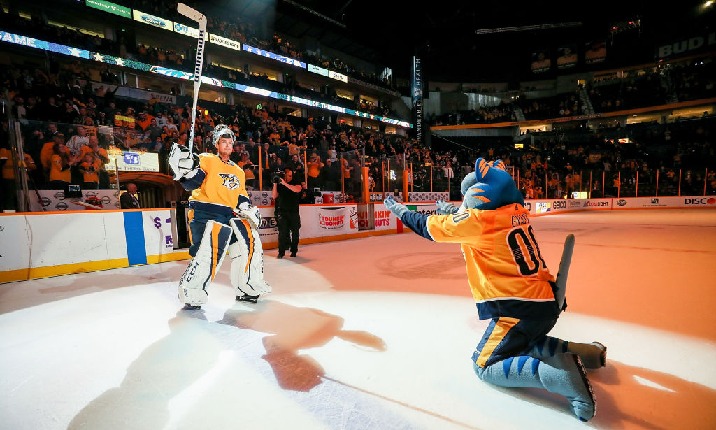 Getty Pekka Rinteeltä Nashville Predatorsin Pekka Rinteeltä nähtiin jo kuluvan kauden kahdeksas nollapeli.