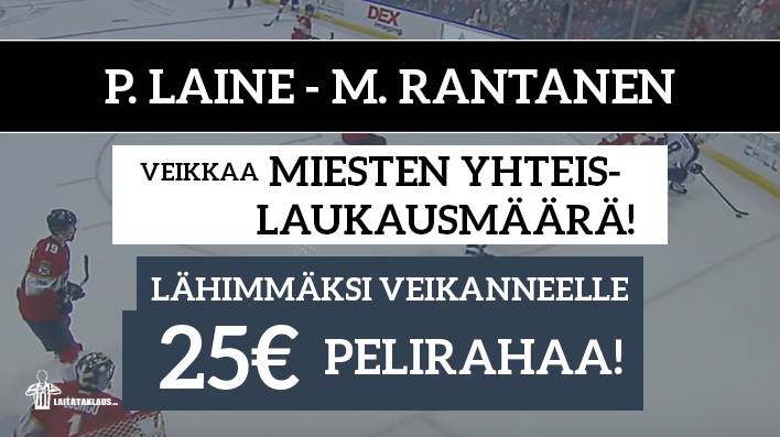 Laine Rantanen Kisa | Laitataklaus.com NHL Prime Time -KISA! Lähimmäksi veikanneelle 25€ pelirahaa