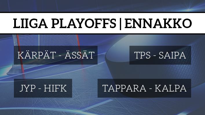 Liiga Pudotuspelit Liigan pudotuspelit ovat edenneet kevään 2018 osalta puolivälierävaiheeseen.