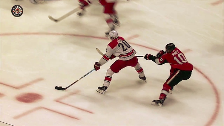 Sebastian Ahon esityö Sebastian Ahon esityö Noah Hanifinin iskemään 3-1-maaliin oli kertakaikkisen upeaa katseltavaa.