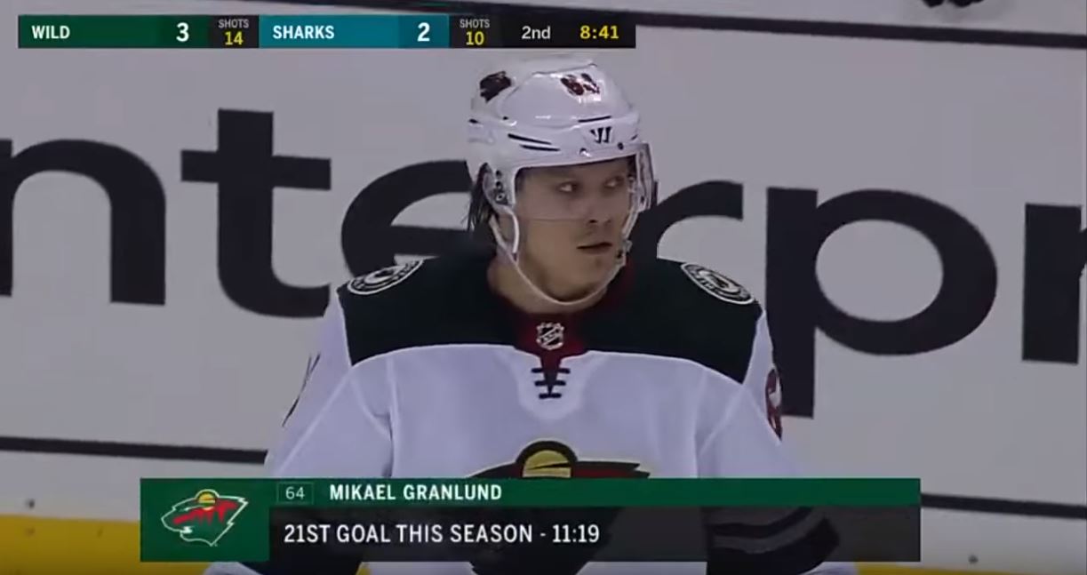 Mikael Granlund | Laitataklaus.com VIDEO: Mikael Granlund tulitti mielettömän kudin Sharks-pömpelin yläkulmaan