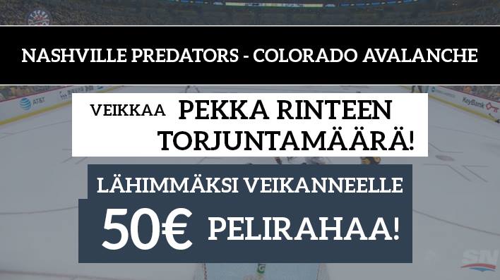 Pekka Rinne kisa | Laitataklaus.com NHL Playoffs -KISA! Lähimmäksi veikanneelle 50€ pelirahaa
