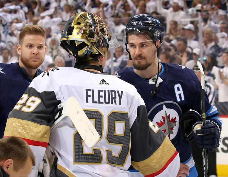Getty Marc-Andre Fleury on liigan paras maalivahti Winnipegin Mark Scheifele tykitti, että Marc-Andre Fleury on liigan paras maalivahti.